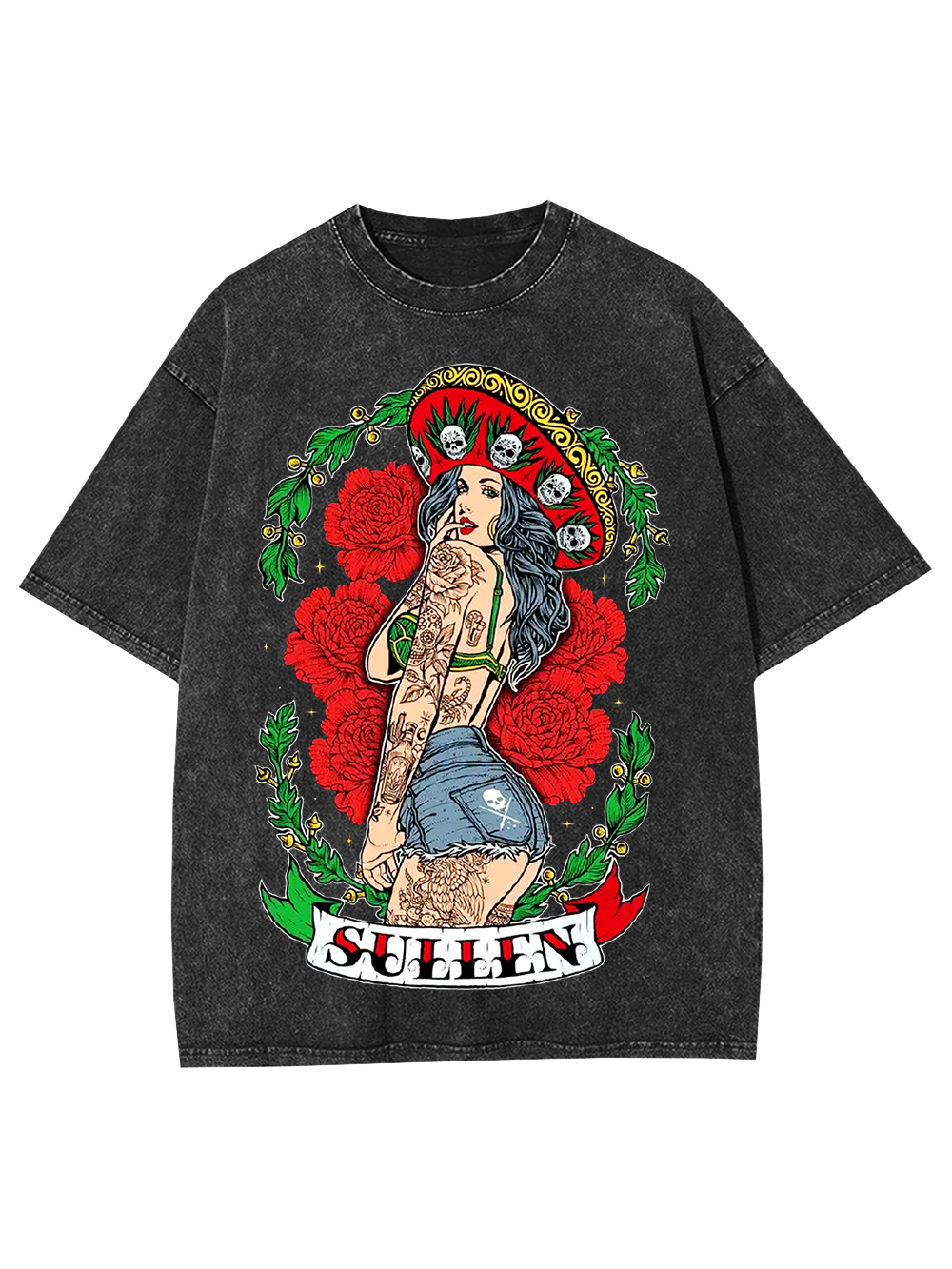 Bold Beauty in Bloom Washed Tshirt