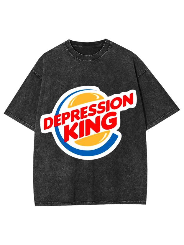 Depression King Washed Tshirt