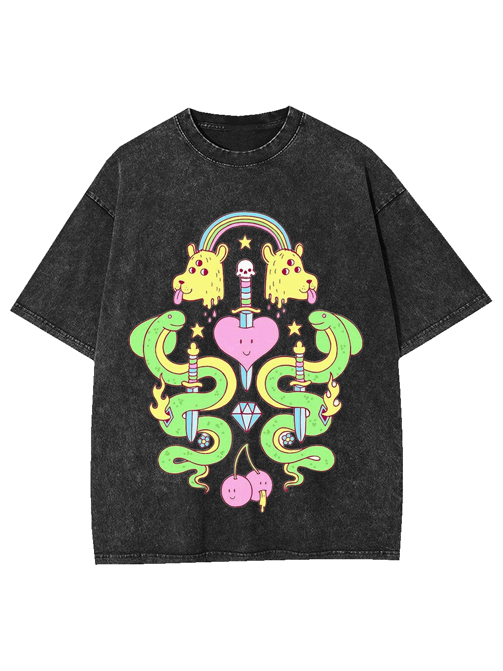 Serpents And Symbols Washed Tshirt