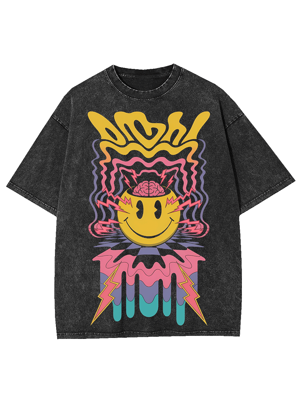 PSYCHEDELIC ENERGY WASHED TSHIRT