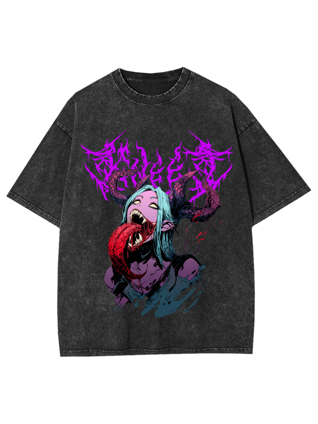 Demonic Elegance Unleashed Washed Tshirt