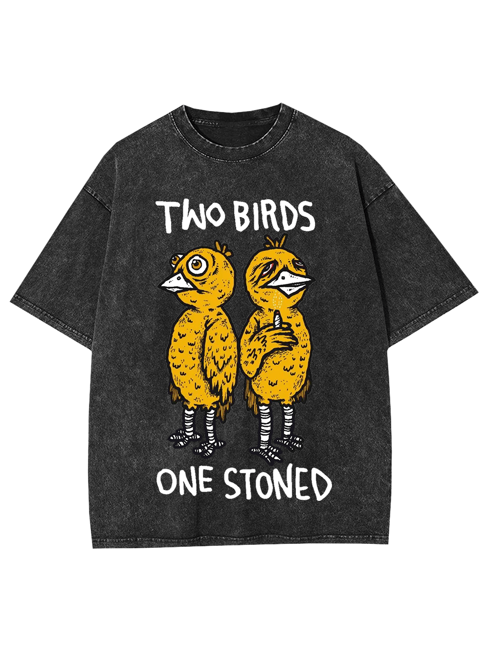 Two Birds One Stoned Washed Tshirt