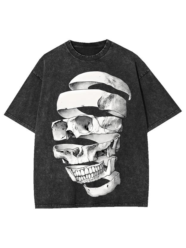 FRAGMENTED SKULL WASHED TSHIRT