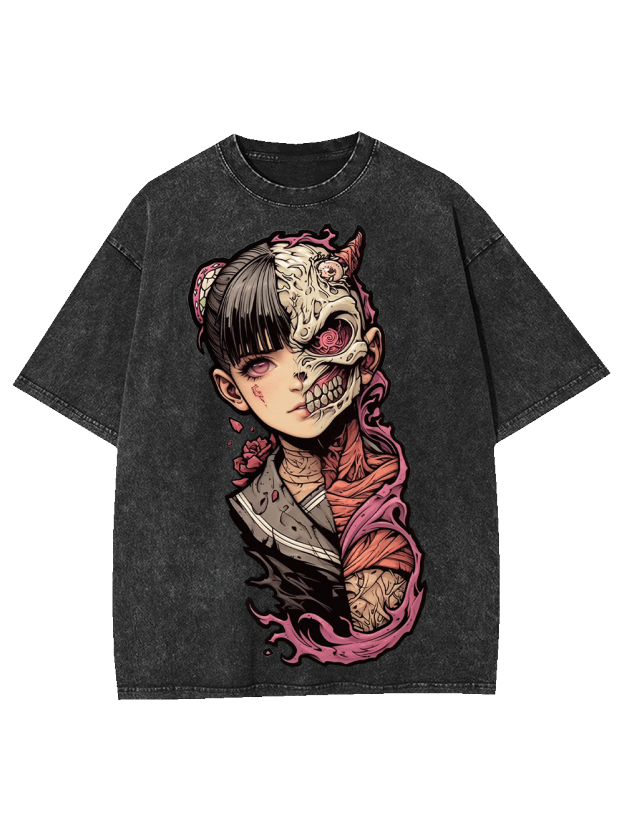 HALF DEMON, HALF HUMAN WASHED TSHIRT
