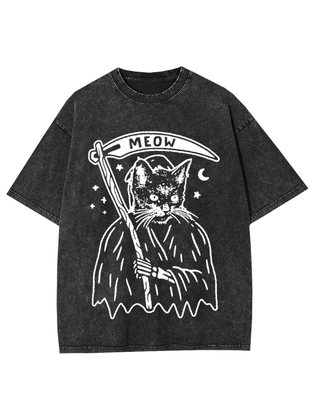 Meow Reaper Washed Tshirt