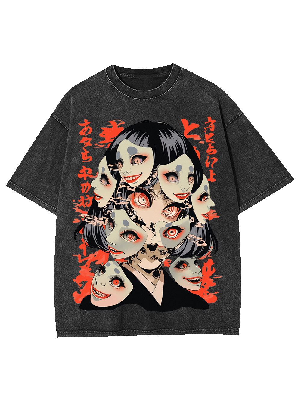 FACES OF CHAOS WASHED TSHIRT