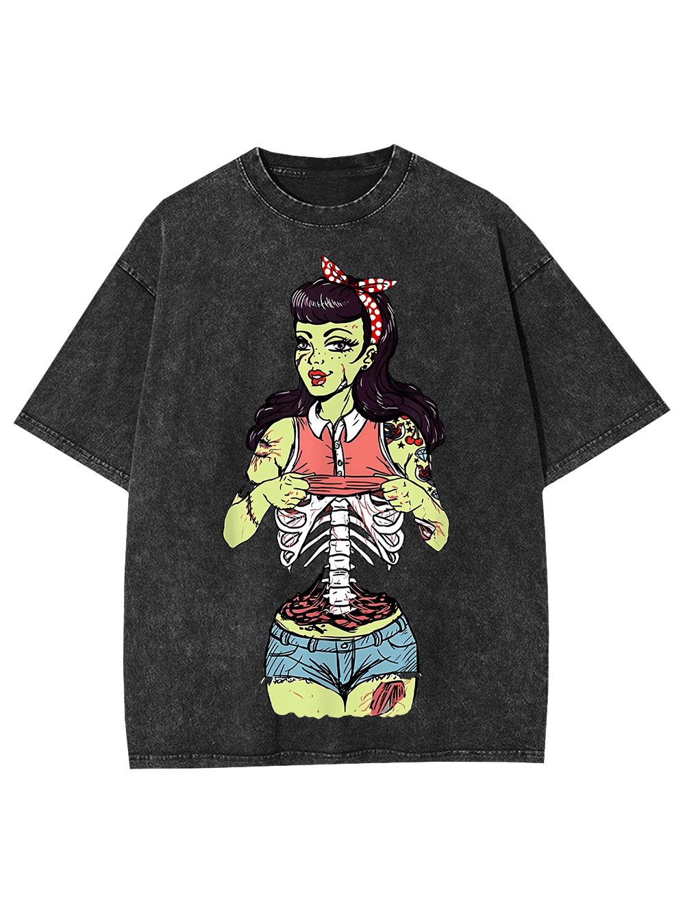 Zombie Girl Washed Tshirt