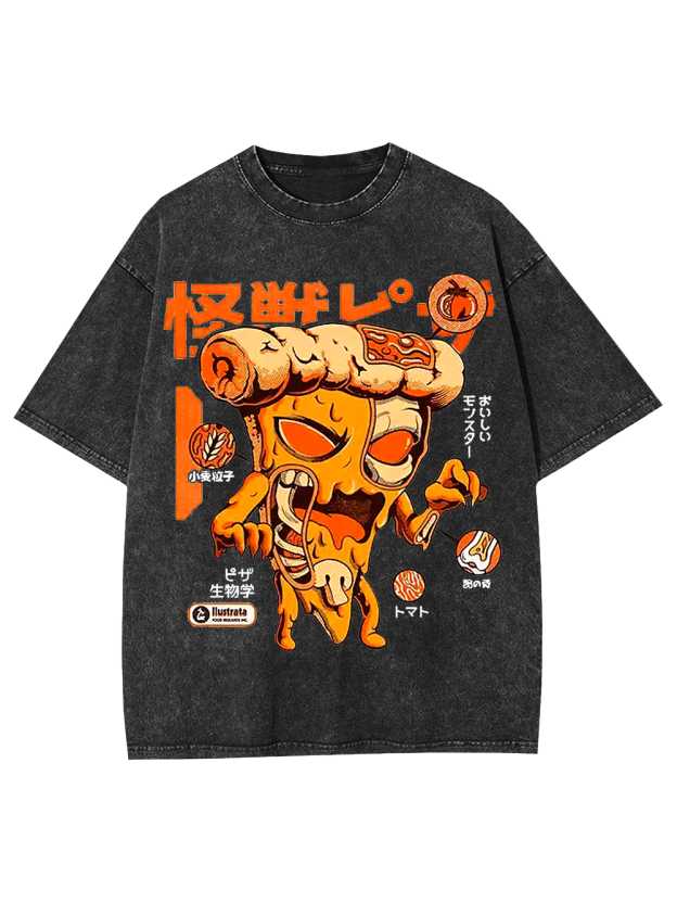 Pizza Monster Washed Tshirt