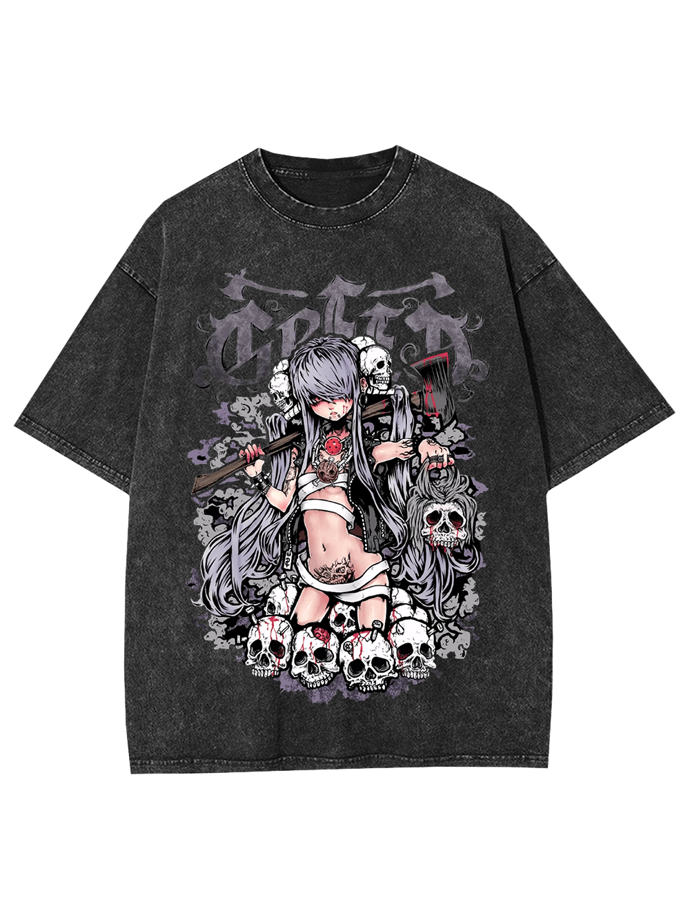 Queen of Skulls Washed Tshirt