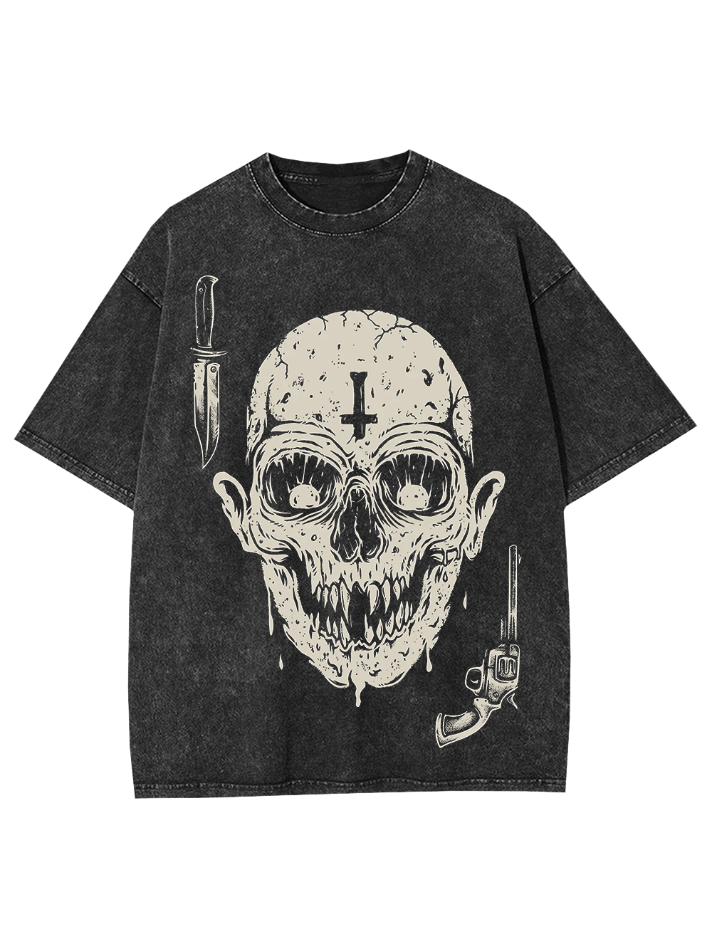 Sinister Skull Washed Tshirt