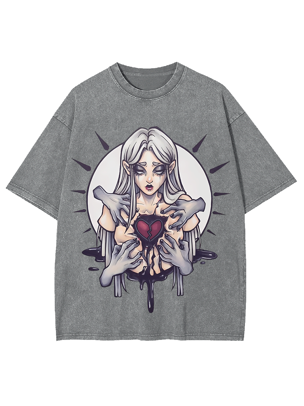 BROKEN HEART GRASP WASHED TSHIRT