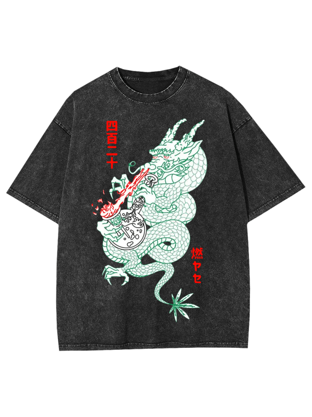 Dragon's Flame Washed Tshirt
