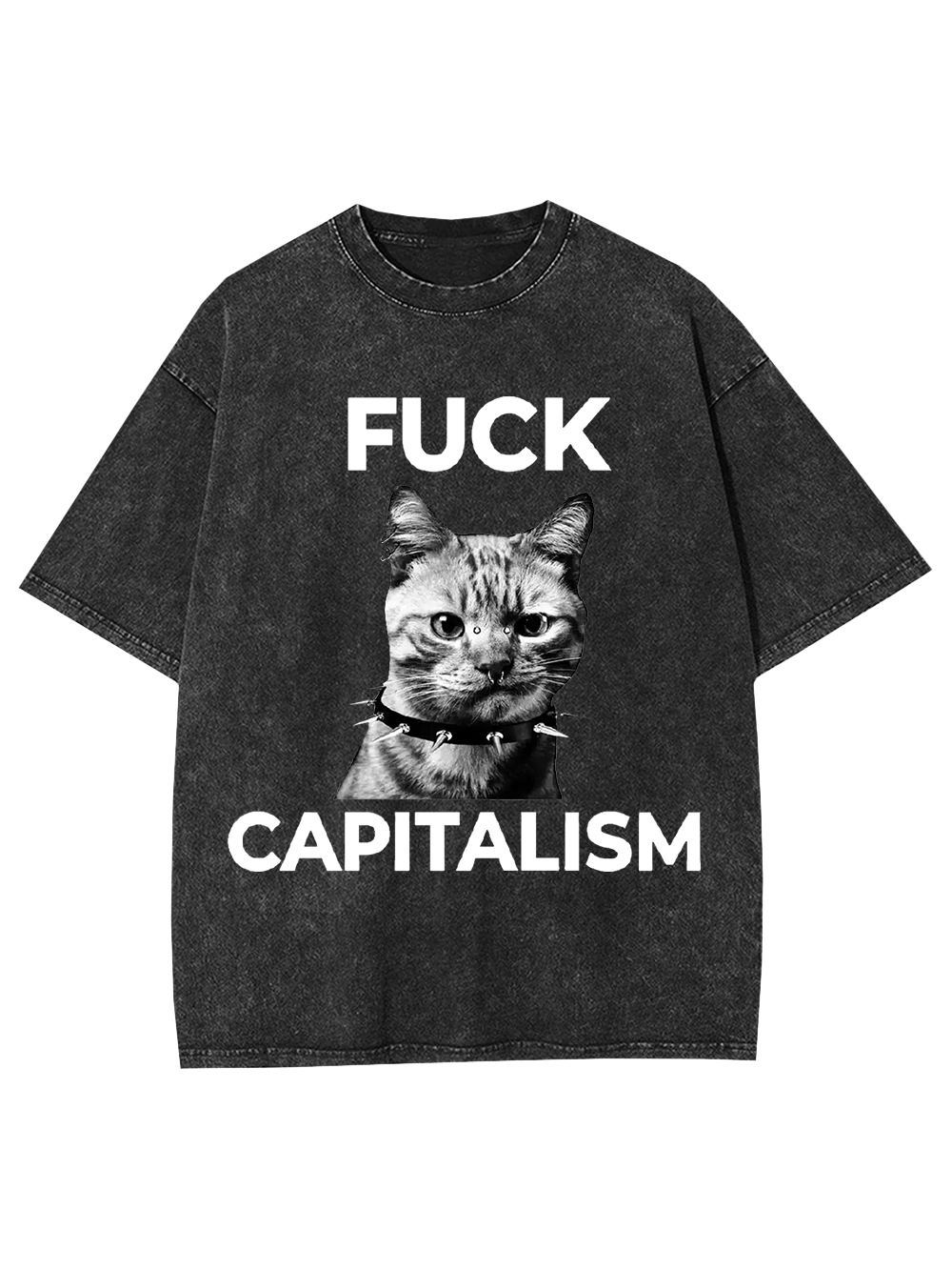 Rebel Cat Washed Tshirt