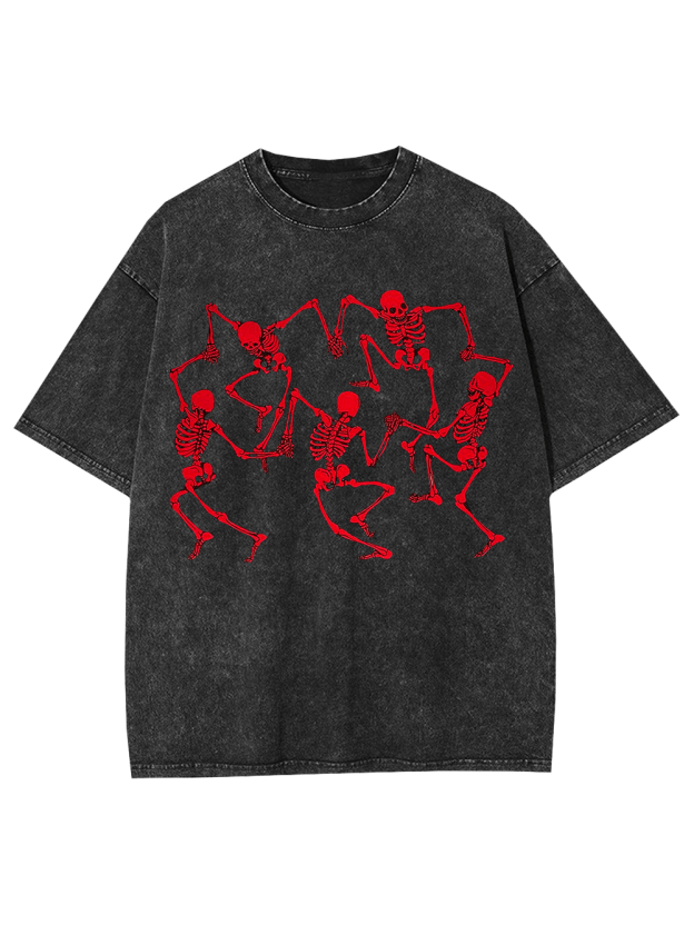 Dancing Skeletons Washed Tshirt