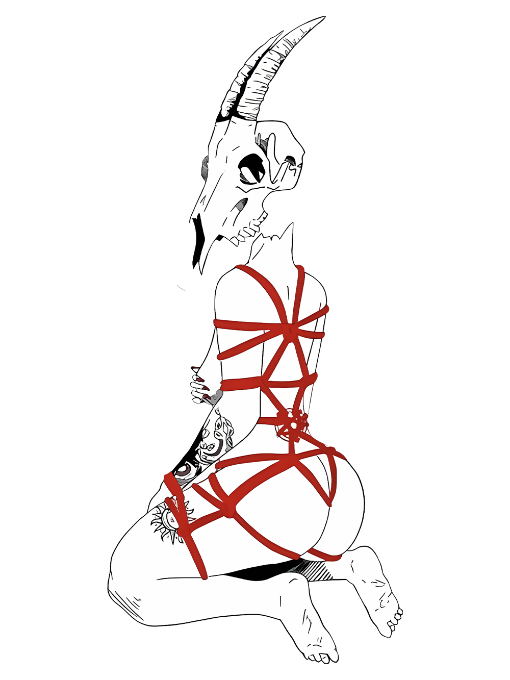GOAT-HEADED MYSTIQUE BABY TEE