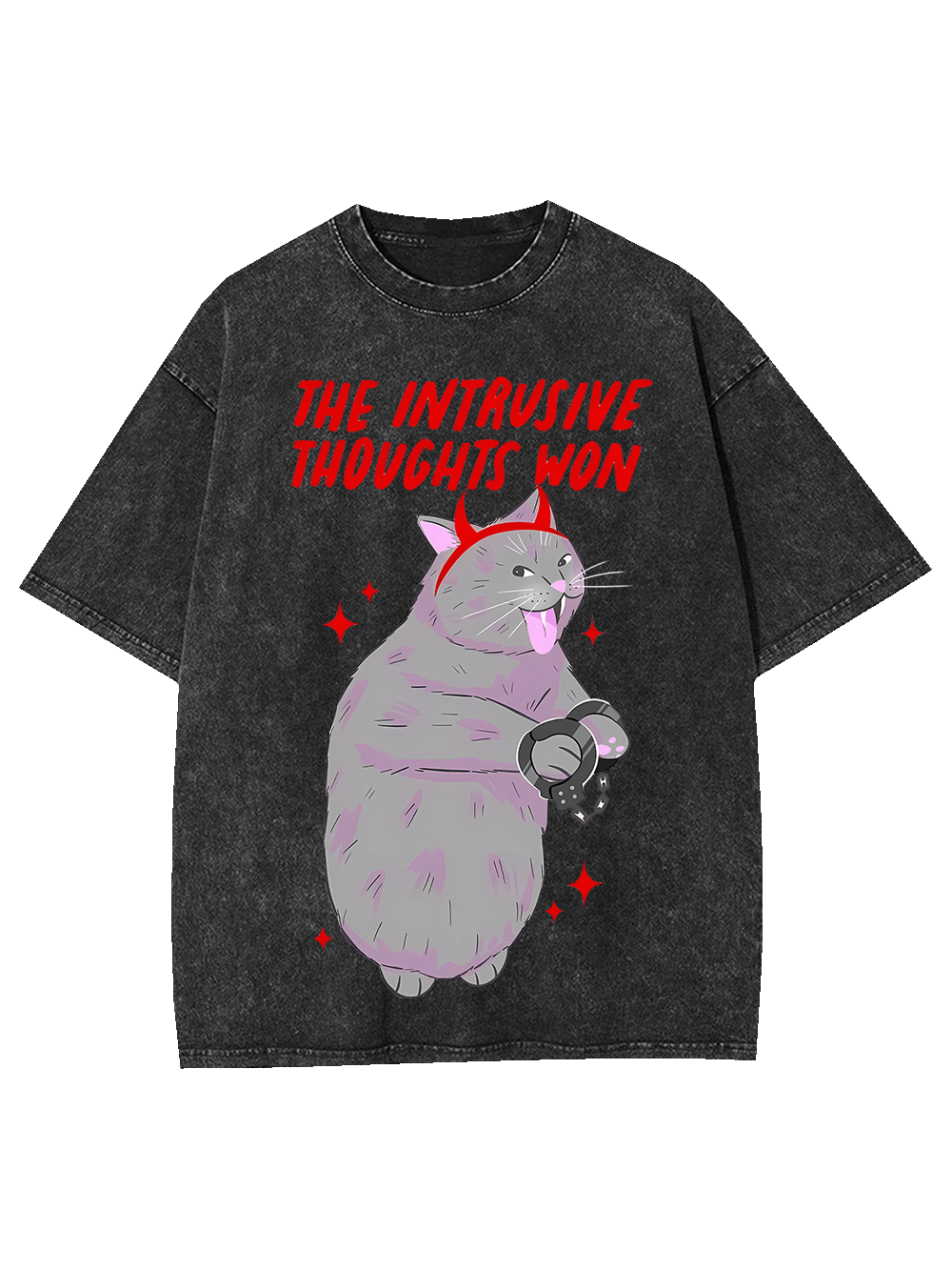 The Intrusive Thoughts Won Washed Tshirt-ClassyOutlaw Sale