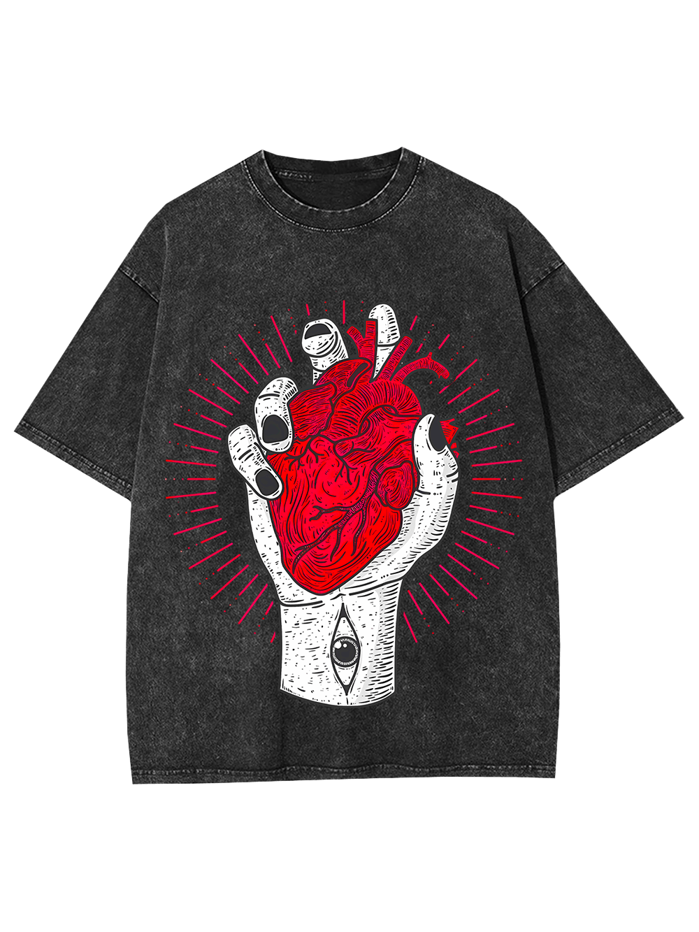 Heart In Hand Washed Tshirt