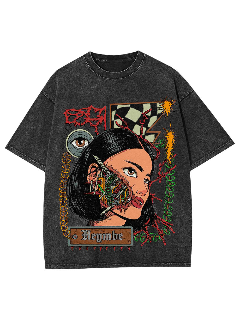 Fragmented Reality Washed Tshirt