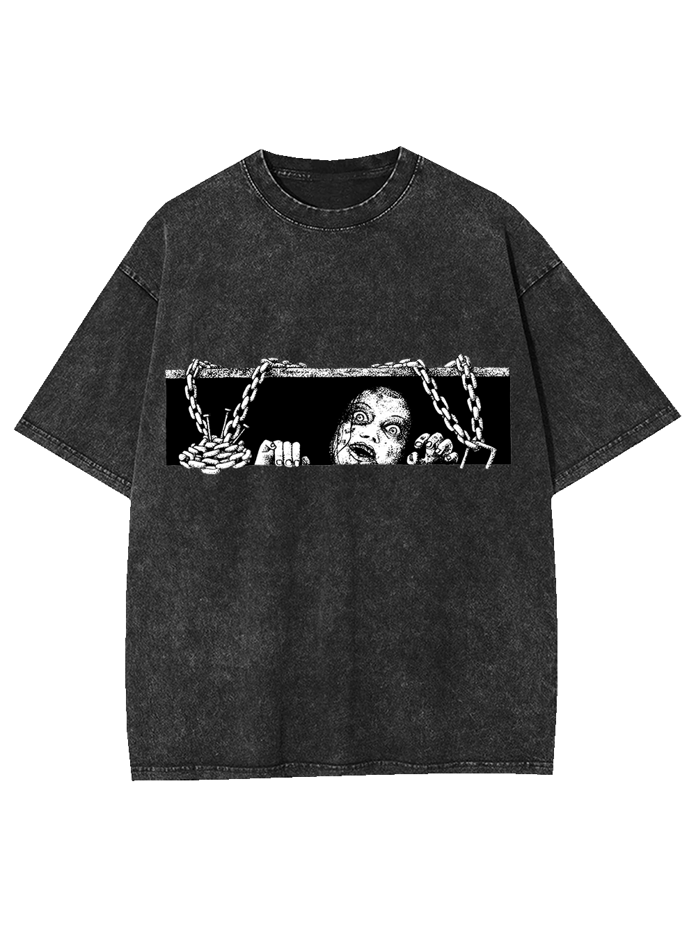 Chained Horror Washed Tshirt