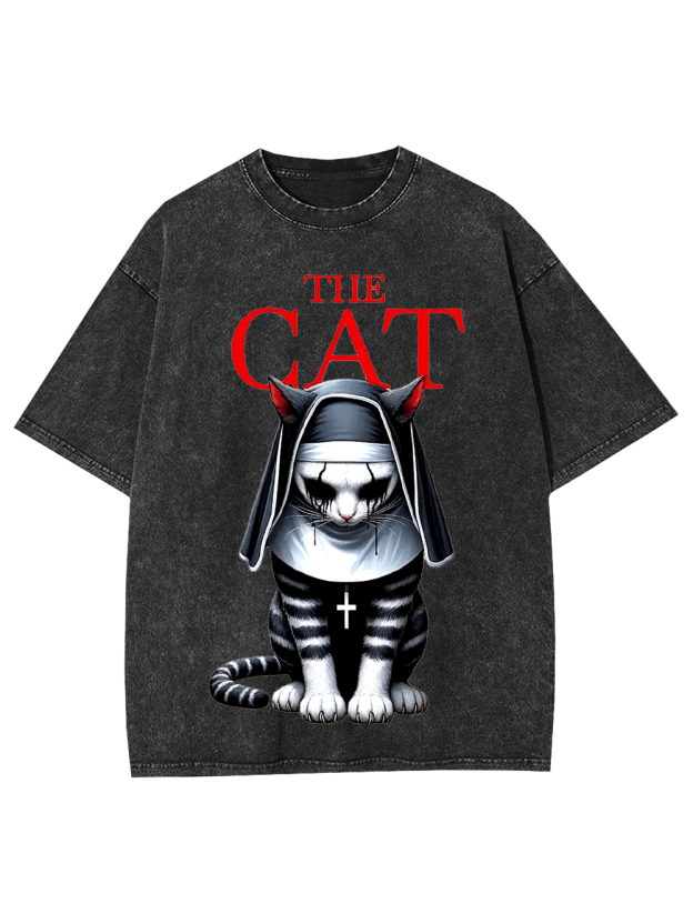 The Cat Nun Washed Tshirt