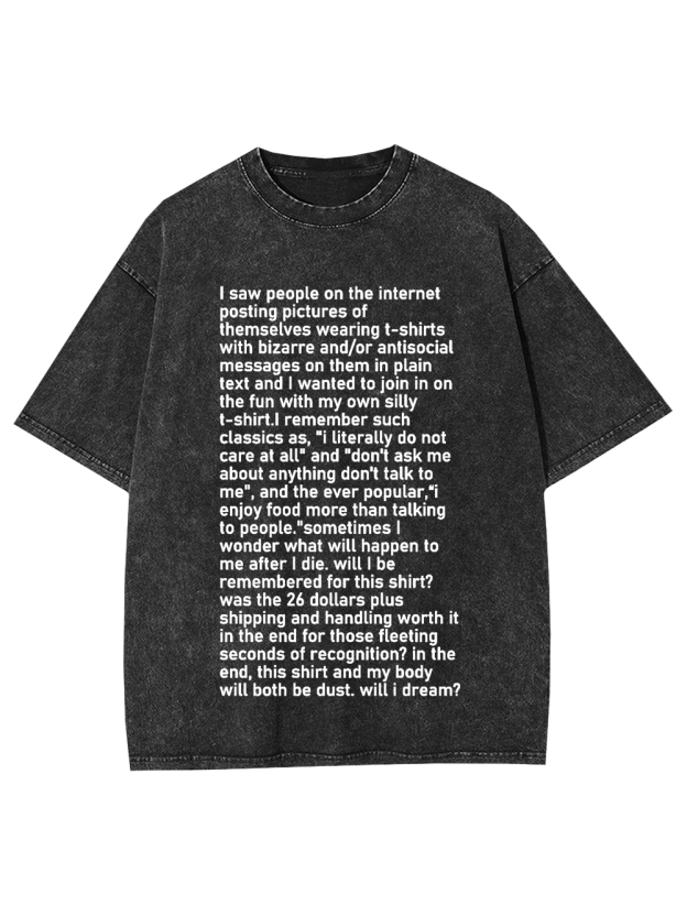 My Silly T-Shirt Story Washed Tshirt