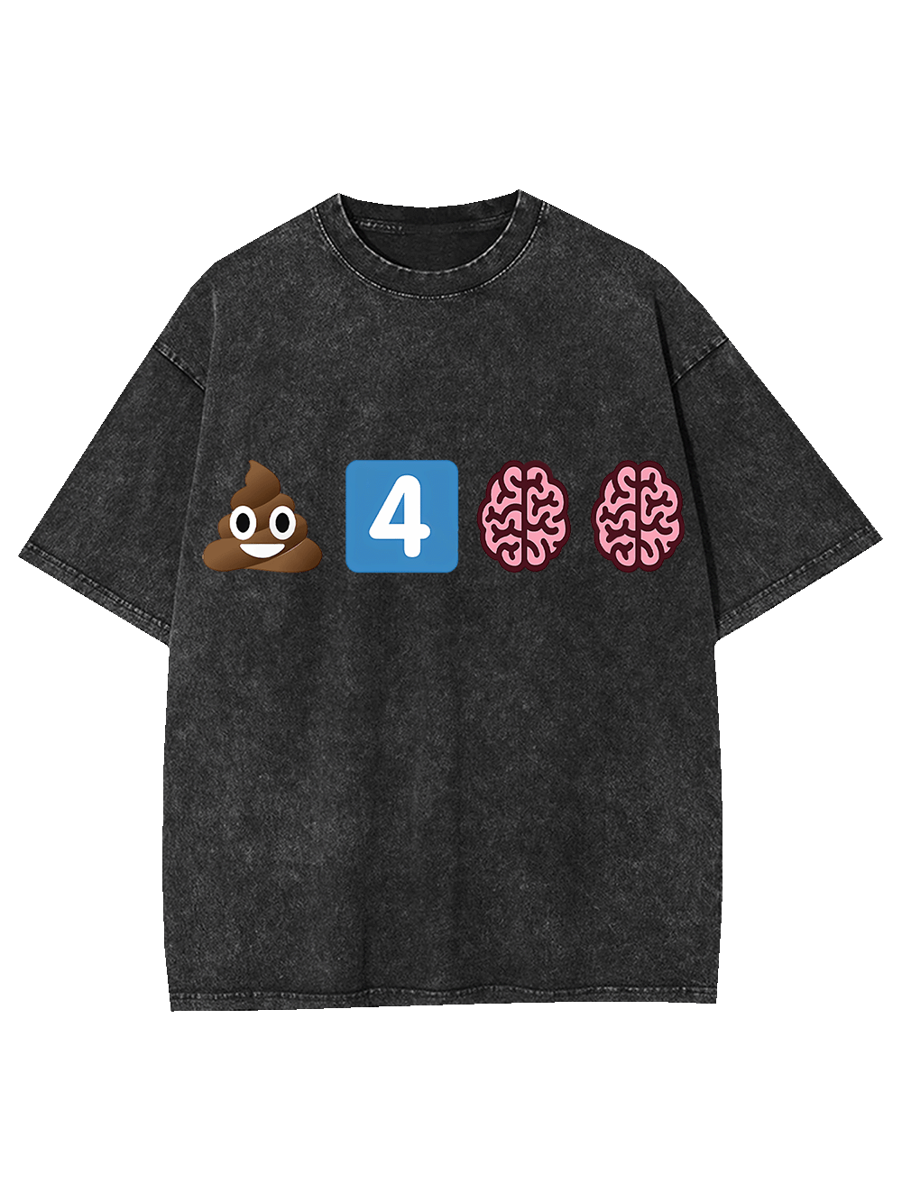 Poop For Brains Washed Tshirt-ClassyOutlaw Sale