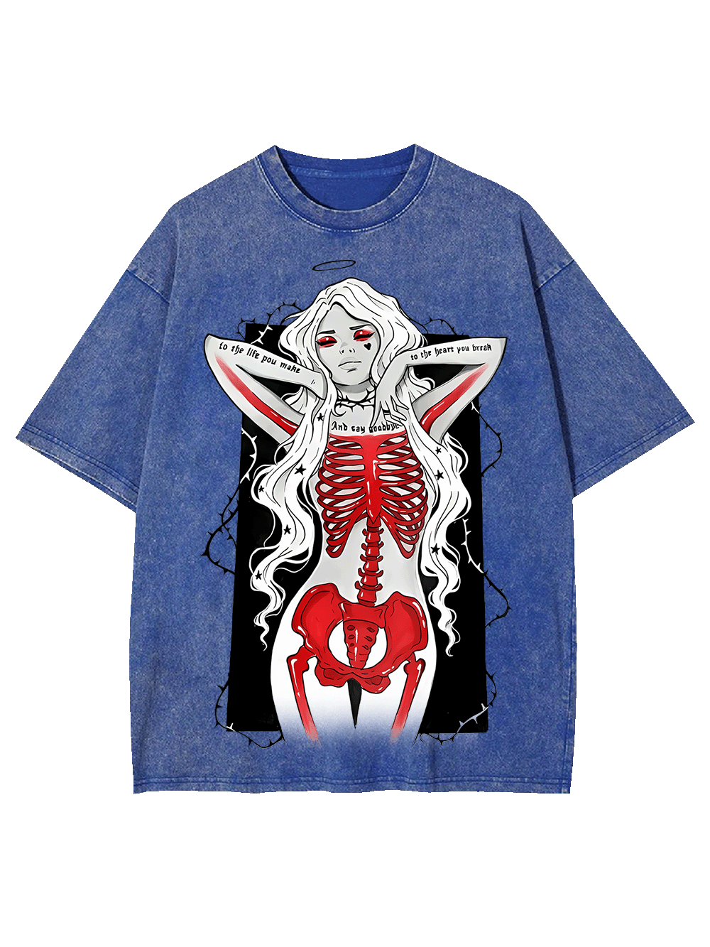 Angelic Skeleton Washed Tshirt