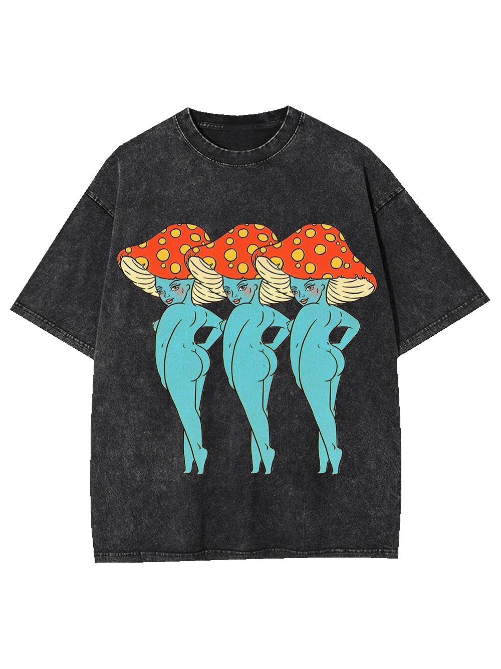 Mushroom Trio Beauties Washed Tshirt