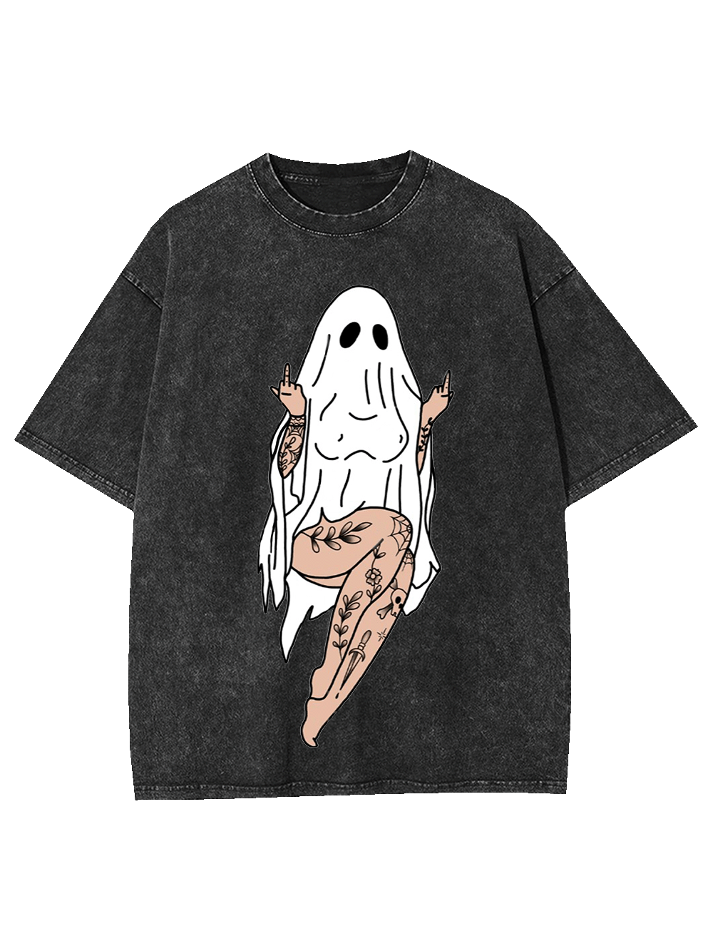 Tattooed Ghost Rebel Washed Tshirt