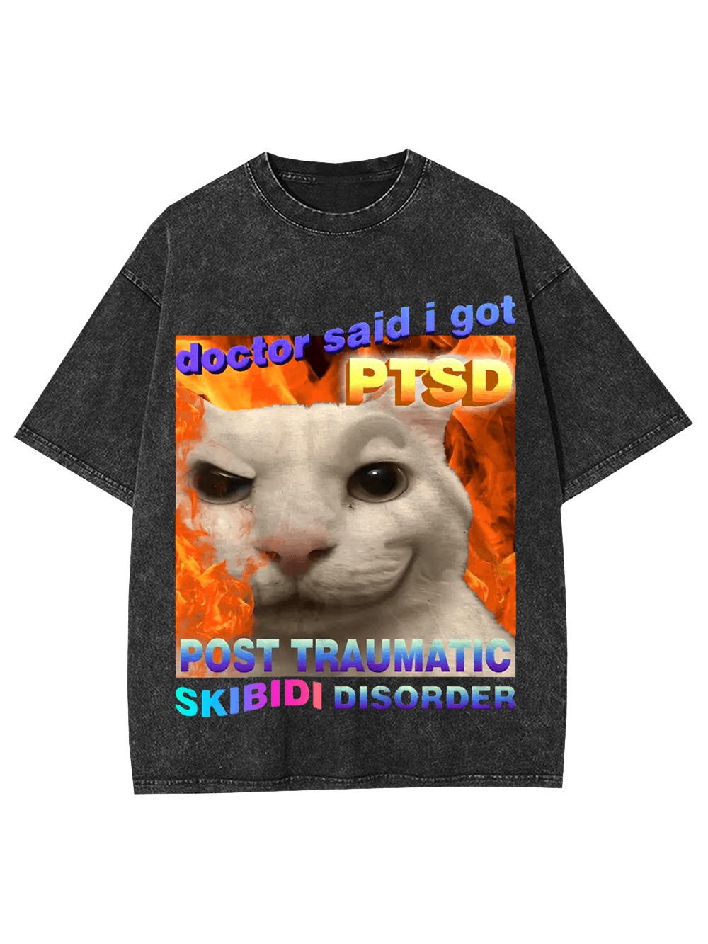 Post Traumatic Skibidi Disorder Washed Tshirt