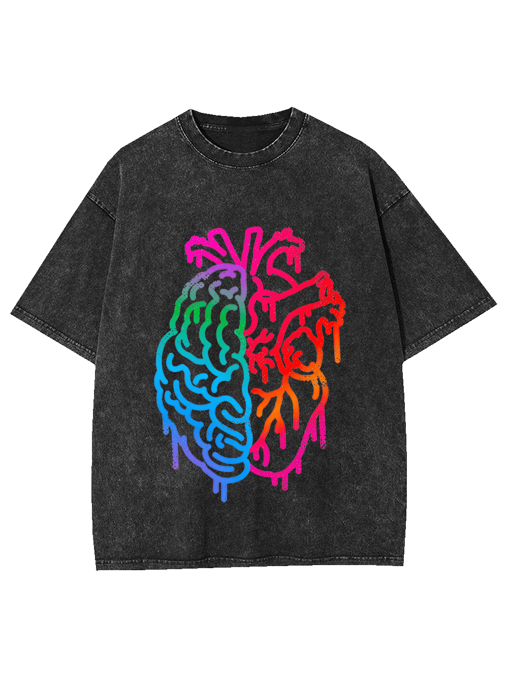 Heart vs Mind in Colors Washed Tshirt