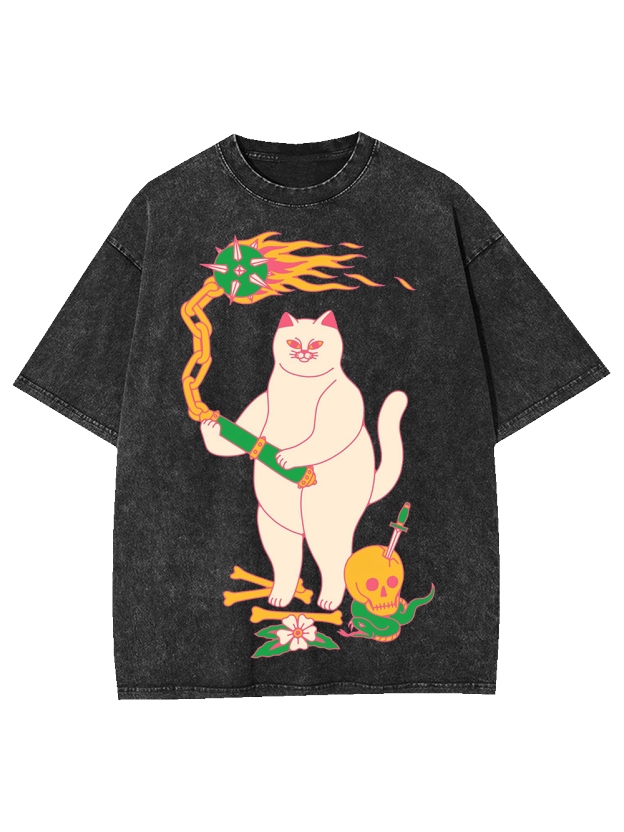 FEROCIOUS CAT WASHED TSHIRT