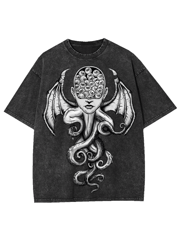 Octopus-Woman Hybrid Washed Tshirt