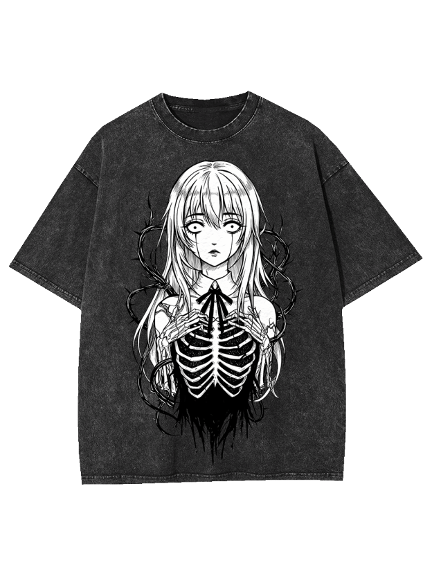 Spirit of the Skeleton Girl Washed Tshirt