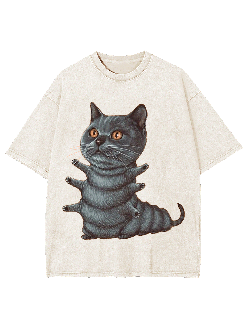 MULTI-HANDED CAT WASHED TSHIRT