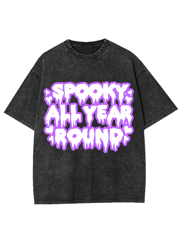 Spooku All Year Round Washed Tshirt