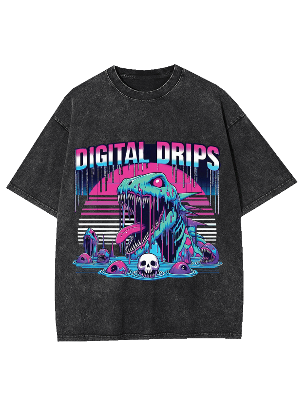 Digital Drips Washed Tshirt
