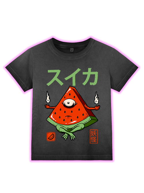 Watermelon Yokai Washed Slim Tshirt