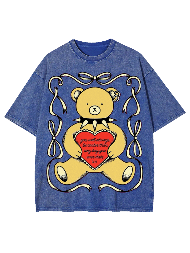 LOVE FROM THE REBEL BEAR WASHED TSHIRT