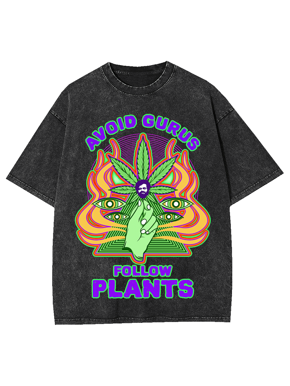 Avoid Gurus Follow Plants Washed Tshirt