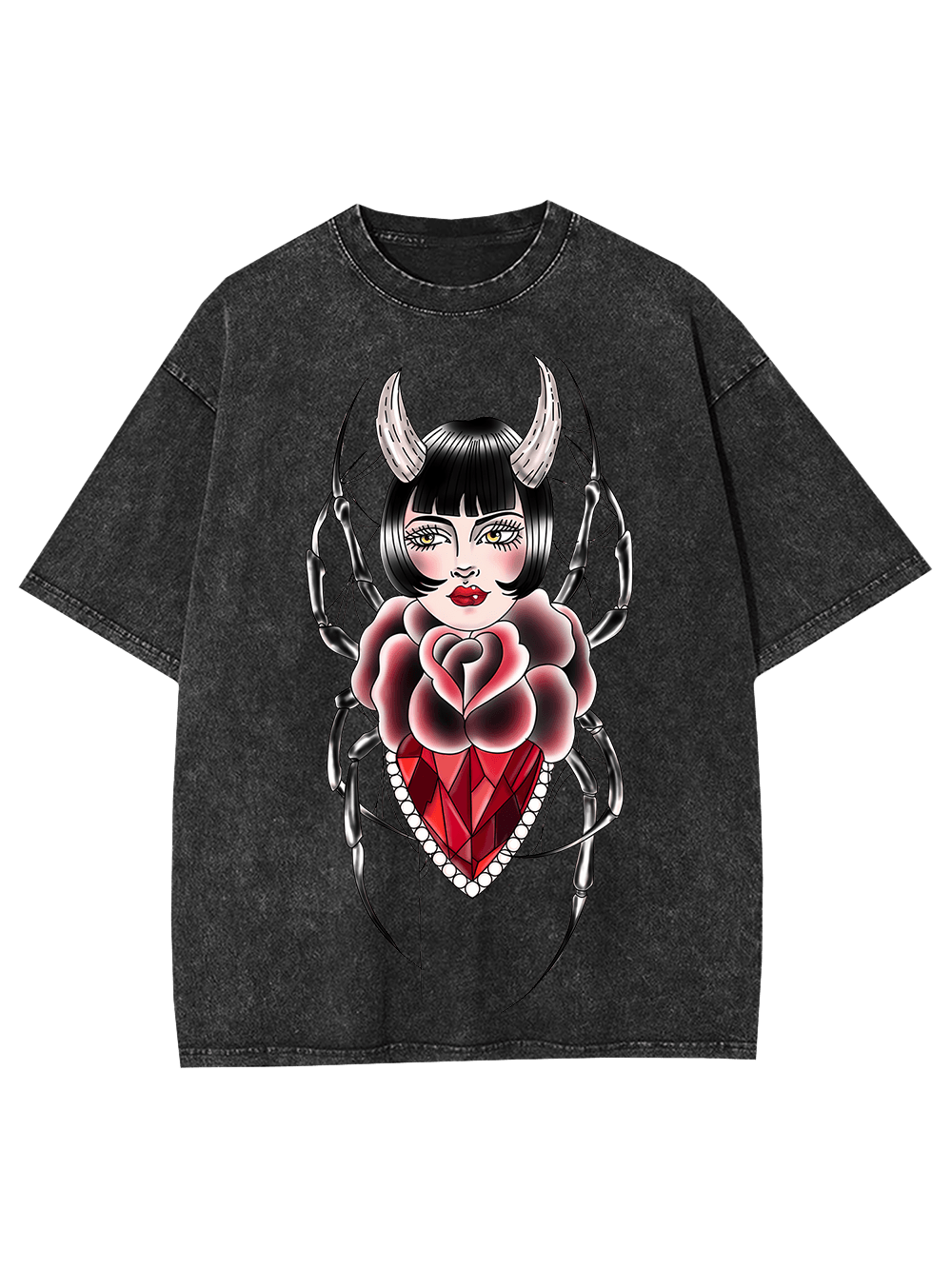 Horned Siren Spider Washed Tshirt