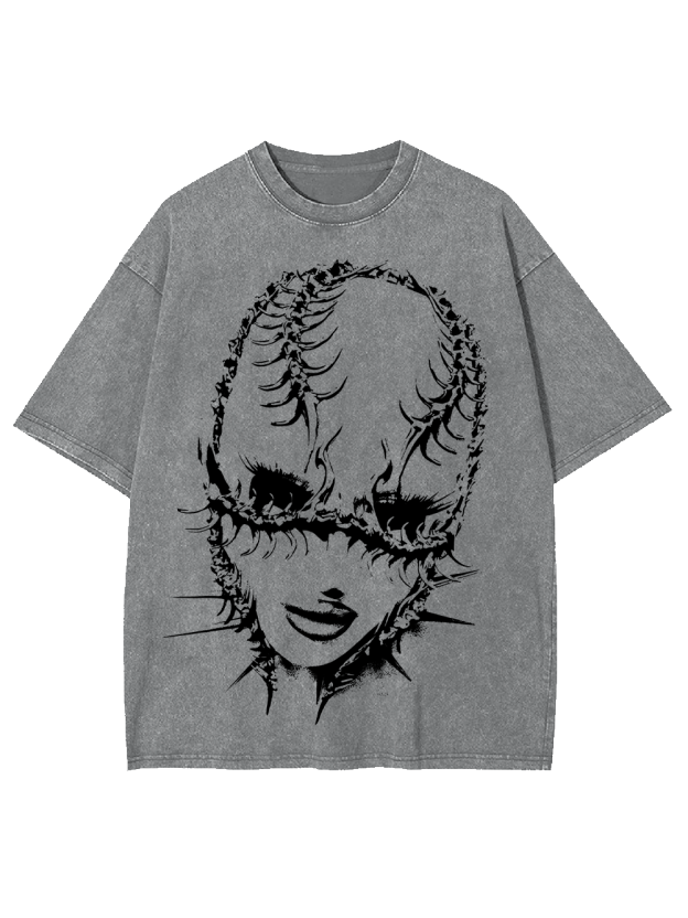 Thorned Veil of Silence Washed Tshirt