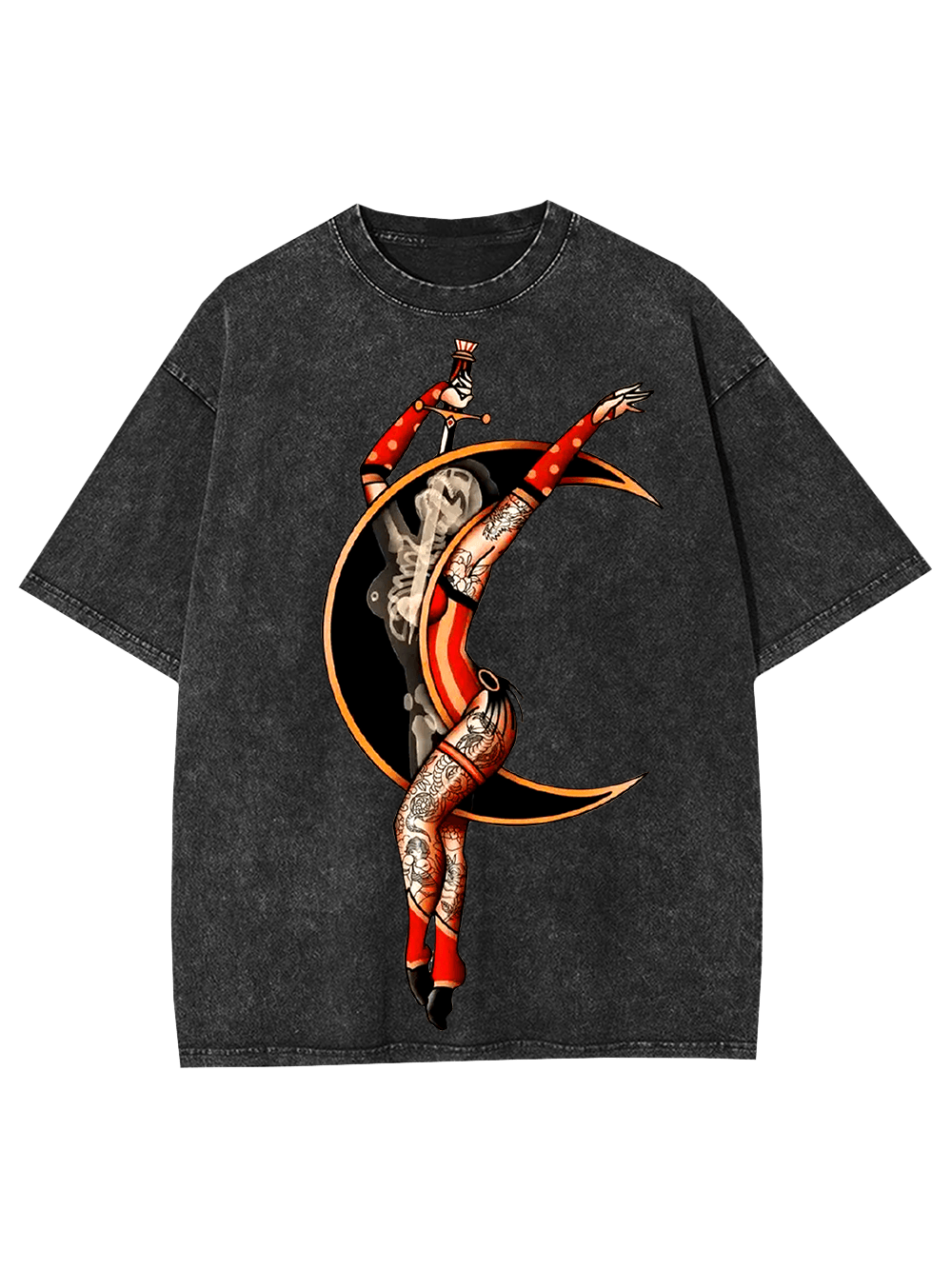 Lunar Performer Washed Tshirt-ClassyOutlaw Sale