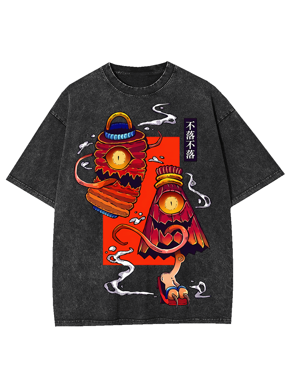 Eye Lanterns Washed Tshirt-ClassyOutlaw Sale