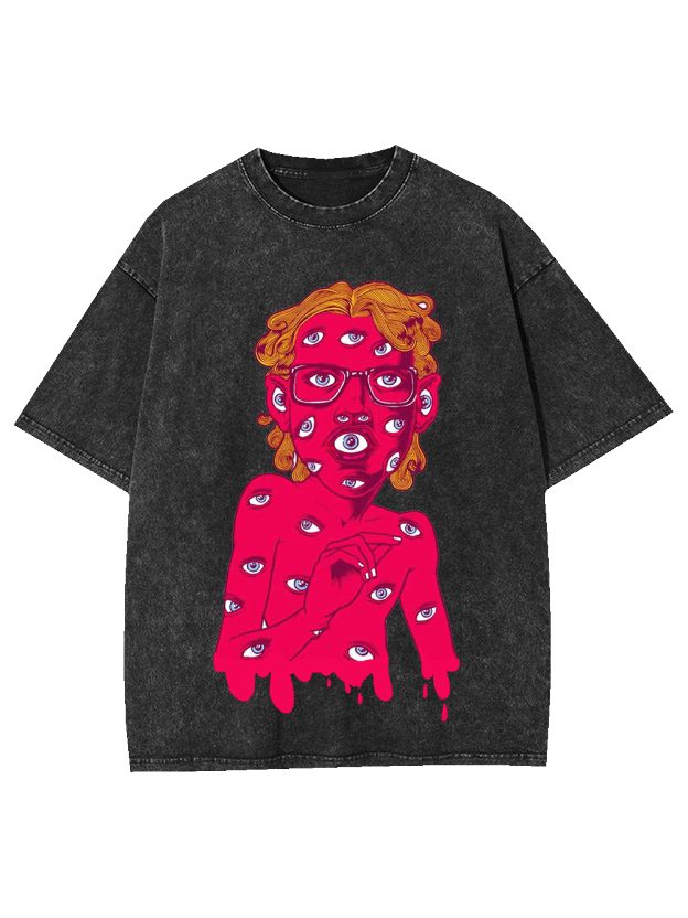 EYE-COVERED ENIGMA WASHED TSHIRT