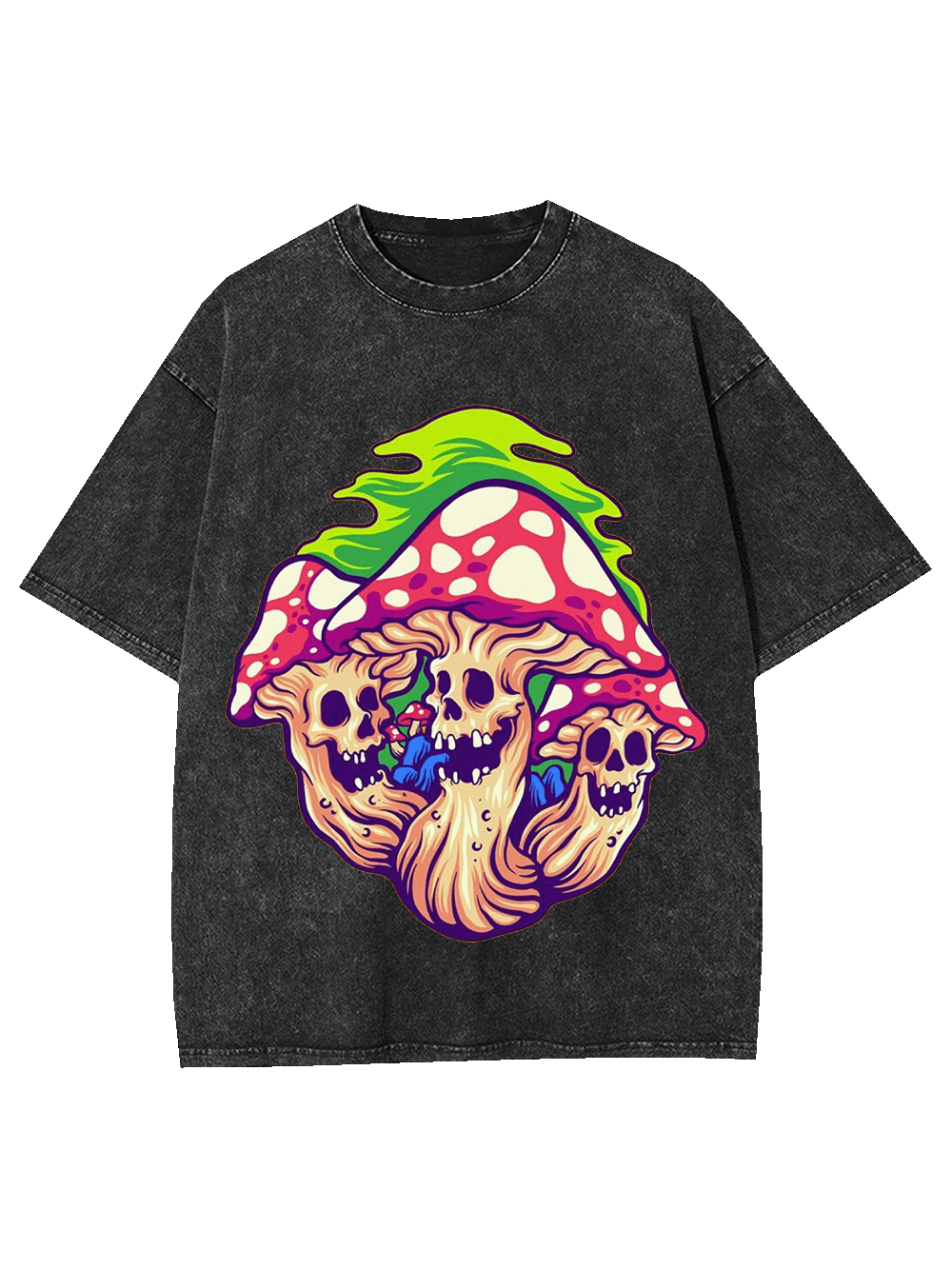 Skull Shrooms Washed Tshirt