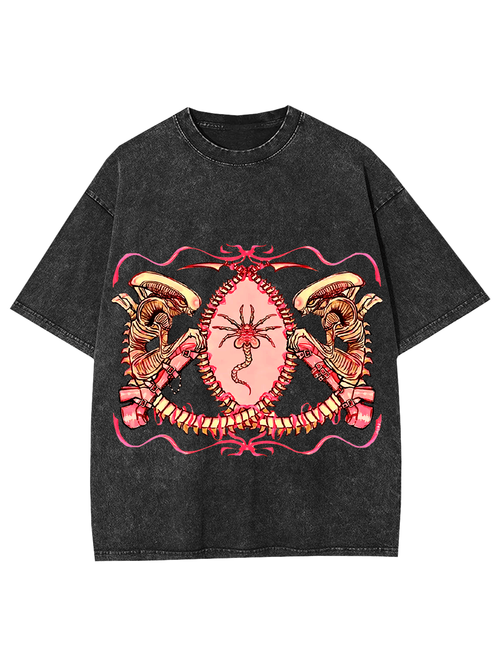 Alien Embrace Washed Tshirt-ClassyOutlaw Sale