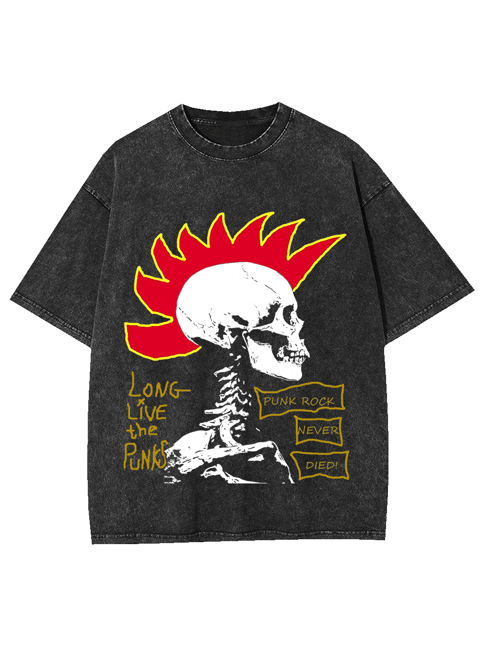 Long Live Punk Rock Washed Tshirt