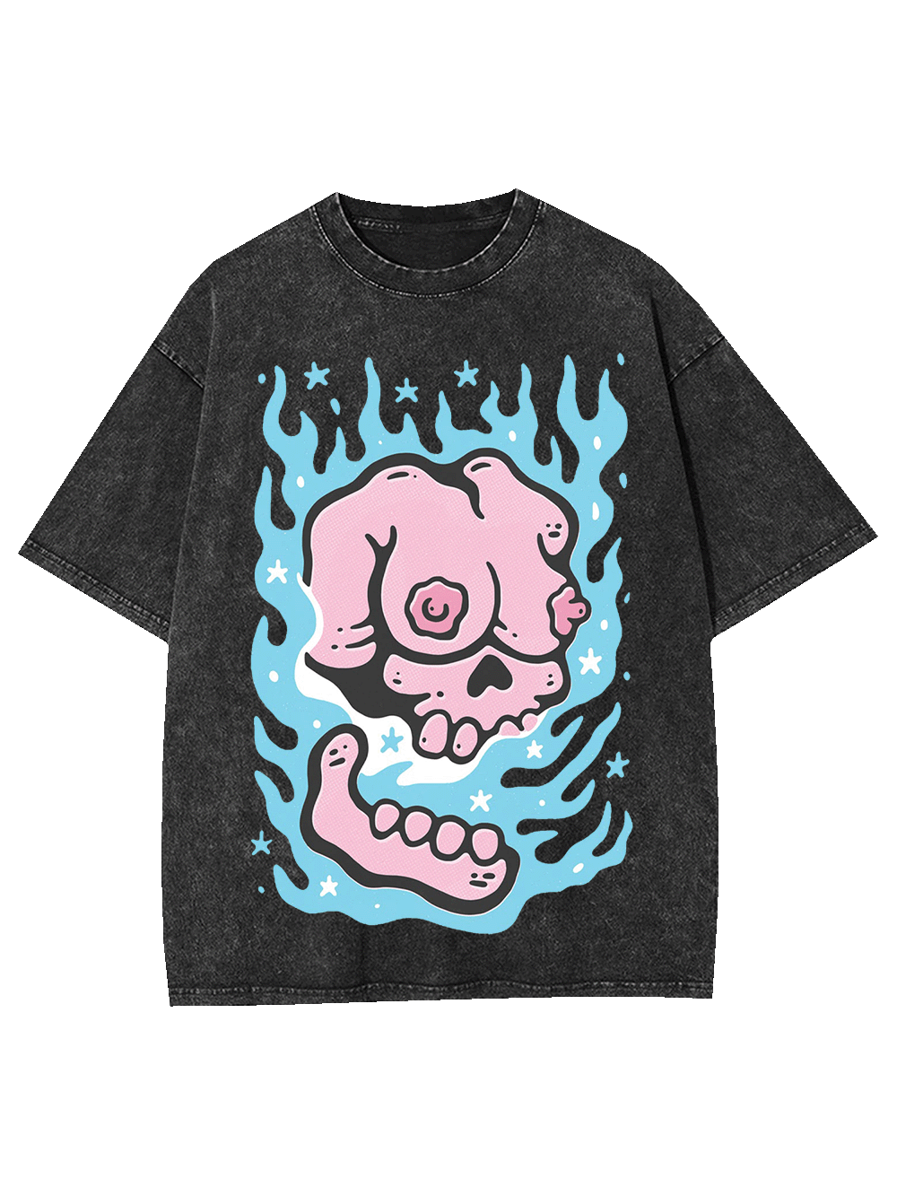 Burning Washed Tshirt-ClassyOutlaw Sale