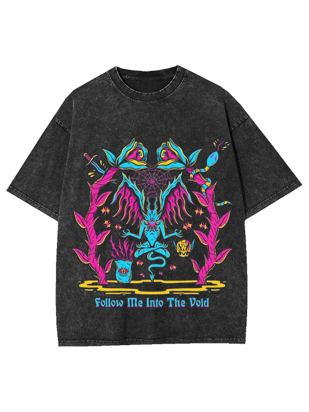 FOLLOW ME INTO THE VOID WASHED TSHIRT
